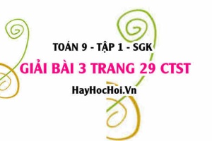 Bài 3 trang 29 Toán 9 tập 1 Chân trời sáng tạo SGK